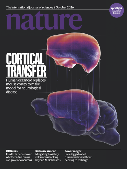Nature 2026年10月8日期封面